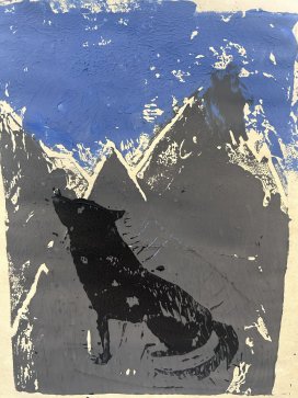 Lupa the Queen of Rome, 2026, Lino Print
