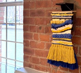 Image 2 Finished wall hanging at Patch Places York credit Sue Scott Terra Sarda Wines
