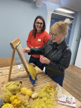 Image 6 Jane Calvert Founder Go Digital getting to grips with wool credit West Plum Studio